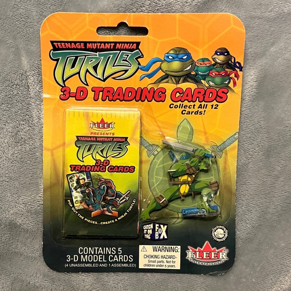 Teenage Mutant Ninja Turtles Leonardo 3-D Trading Cards 5 Model Cards Fleer 2003